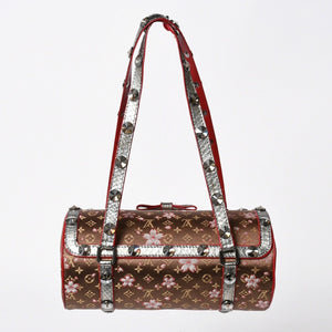 新品未使用 LOUIS VUITTON ルイヴィトン VIP限定 村上隆 チェリーブロッサム ミニパピヨンショルダー ハンドバック 中古 4a008895