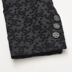 Like new CHANEL Coco Mark Lace Sequin Jacket Men's P70098 Cotton Polyester Black Size 50 Used 4a008700