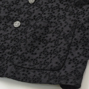 Like new CHANEL Coco Mark Lace Sequin Jacket Men's P70098 Cotton Polyester Black Size 50 Used 4a008700