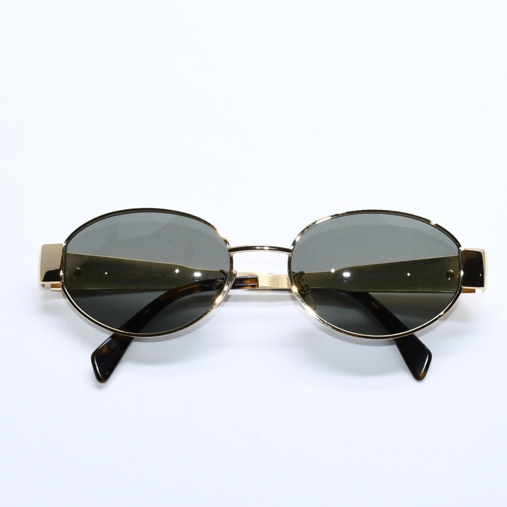 極美品 CELINE セリーヌ サングラス トリオンフ CL40235U イタリア製 メタル ゴールド金具 サイズ54◻︎18 中古 4a008386