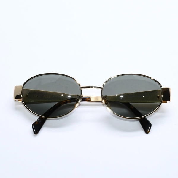 極美品 CELINE セリーヌ サングラス トリオンフ CL40235U イタリア製 メタル ゴールド金具 サイズ54◻︎18 中古 4a008386
