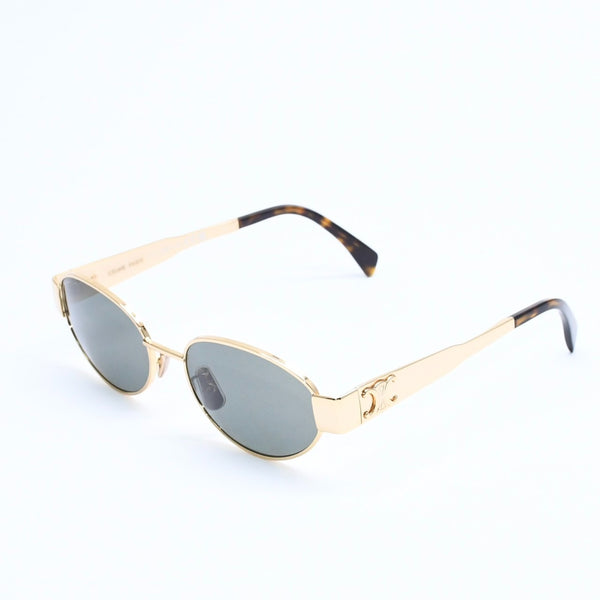 極美品 CELINE セリーヌ サングラス トリオンフ CL40235U イタリア製 メタル ゴールド金具 サイズ54◻︎18 中古 4a008386