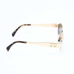 極美品 CELINE セリーヌ サングラス トリオンフ CL40235U イタリア製 メタル ゴールド金具 サイズ54◻︎18 中古 4a008386