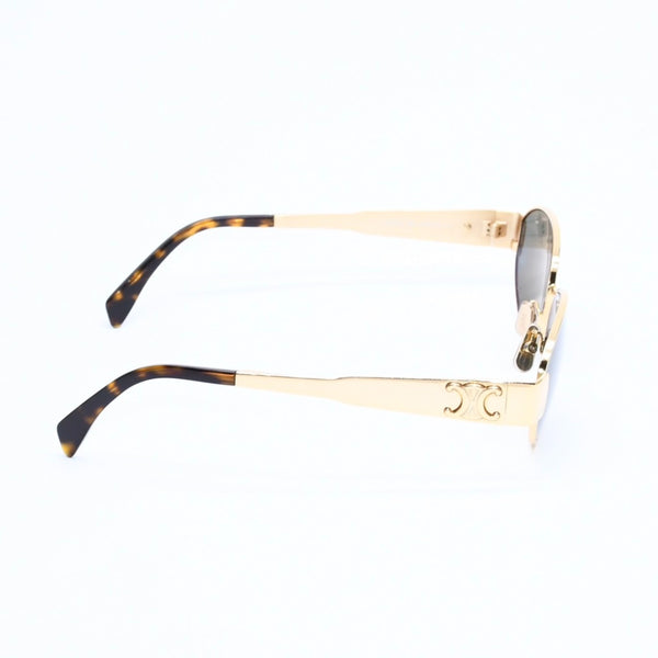 極美品 CELINE セリーヌ サングラス トリオンフ CL40235U イタリア製 メタル ゴールド金具 サイズ54◻︎18 中古 4a008386
