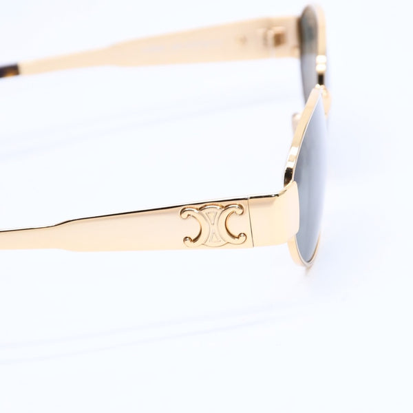 極美品 CELINE セリーヌ サングラス トリオンフ CL40235U イタリア製 メタル ゴールド金具 サイズ54◻︎18 中古 4a008386