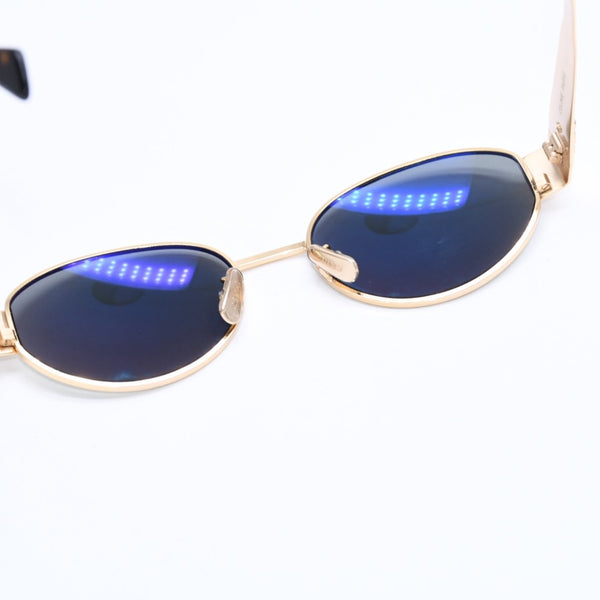 極美品 CELINE セリーヌ サングラス トリオンフ CL40235U イタリア製 メタル ゴールド金具 サイズ54◻︎18 中古 4a008386
