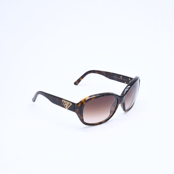 PRADA Sunglasses Eyewear Size 130 Triangle Logo Tortoiseshell Color Brown Good Condition Used 4a008484