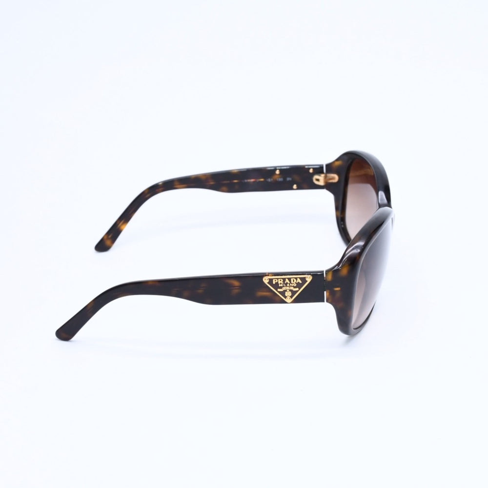 PRADA Sunglasses Eyewear Size 130 Triangle Logo Tortoiseshell Color Brown Good Condition Used 4a008484