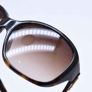 PRADA Sunglasses Eyewear Size 130 Triangle Logo Tortoiseshell Color Brown Good Condition Used 4a008484