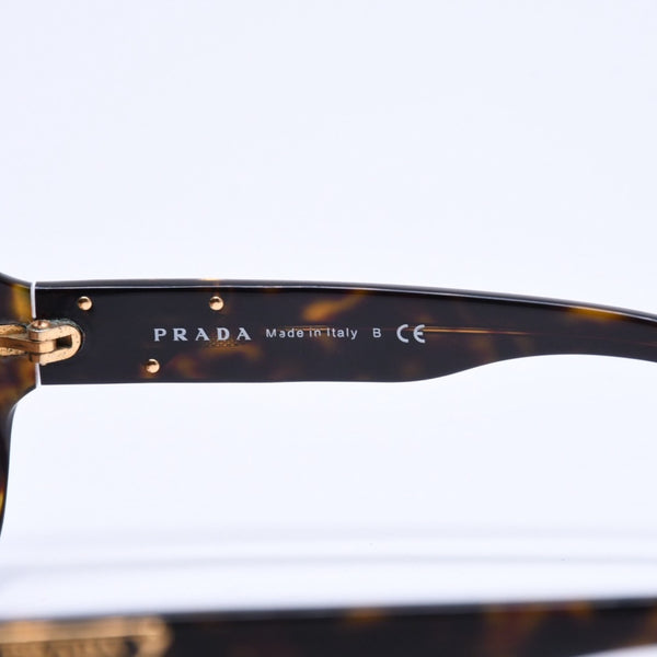 PRADA Sunglasses Eyewear Size 130 Triangle Logo Tortoiseshell Color Brown Good Condition Used 4a008484