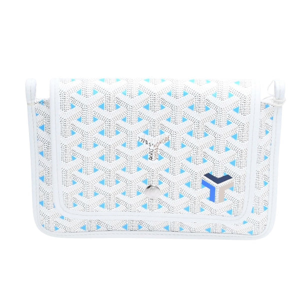 新品未使用品 GOYARD ゴヤール ショルダーバッグ プリュメ ポーチウォレット 2026年 限定色 ポーラブルー ホワイト アイボリー シルバー金具 中古 4a008852
