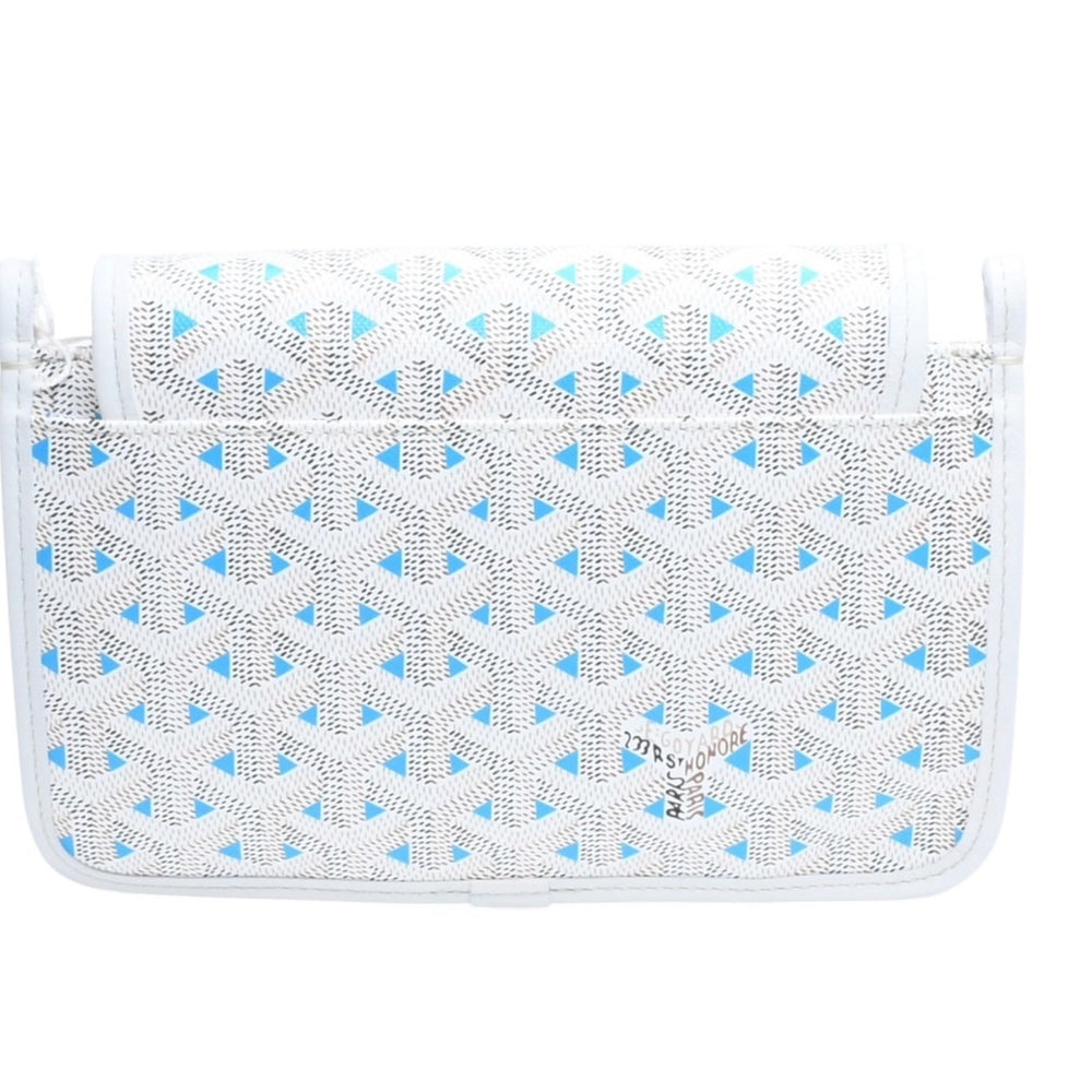 新品未使用品 GOYARD ゴヤール ショルダーバッグ プリュメ ポーチウォレット 2026年 限定色 ポーラブルー ホワイト アイボリー シルバー金具 中古 4a008852