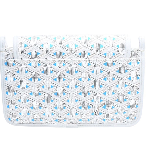 新品未使用品 GOYARD ゴヤール ショルダーバッグ プリュメ ポーチウォレット 2026年 限定色 ポーラブルー ホワイト アイボリー シルバー金具 中古 4a008852