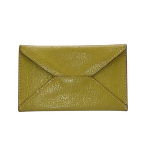 HERMES エルメス エンべロープ PM □K刻印 カードケース 名刺入れ 財布 レザー カーキ 美品 中古 4a000873