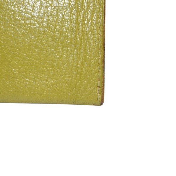 HERMES エルメス エンべロープ PM □K刻印 カードケース 名刺入れ 財布 レザー カーキ 美品 中古 4a000873