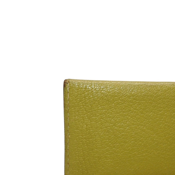 HERMES エルメス エンべロープ PM □K刻印 カードケース 名刺入れ 財布 レザー カーキ 美品 中古 4a000873