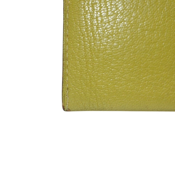 HERMES エルメス エンべロープ PM □K刻印 カードケース 名刺入れ 財布 レザー カーキ 美品 中古 4a000873