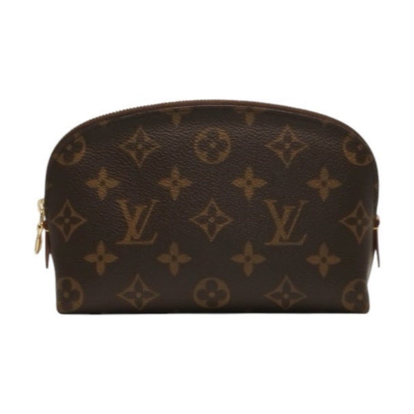 Like new LOUIS VUITTON Pochette Cosmetic PM Pouch M47515 Monogram Brown Gold hardware Used 4a000844