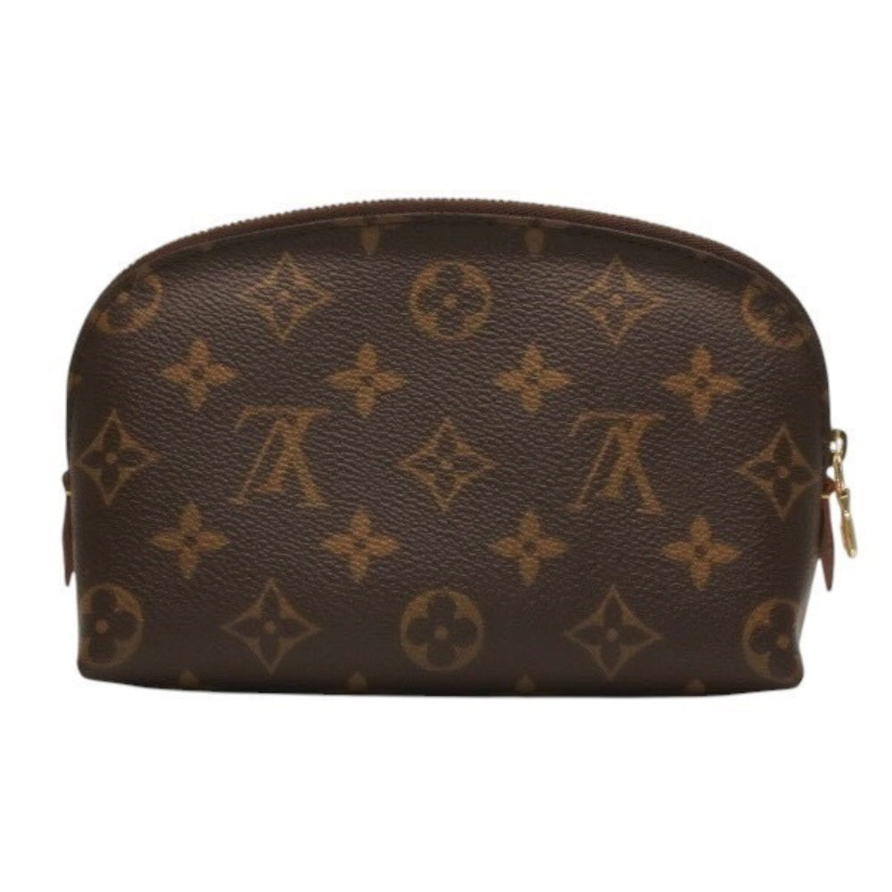 Like new LOUIS VUITTON Pochette Cosmetic PM Pouch M47515 Monogram Brown Gold hardware Used 4a000844