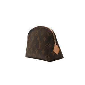 Like new LOUIS VUITTON Pochette Cosmetic PM Pouch M47515 Monogram Brown Gold hardware Used 4a000844