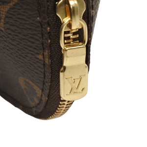 Like new LOUIS VUITTON Pochette Cosmetic PM Pouch M47515 Monogram Brown Gold hardware Used 4a000844
