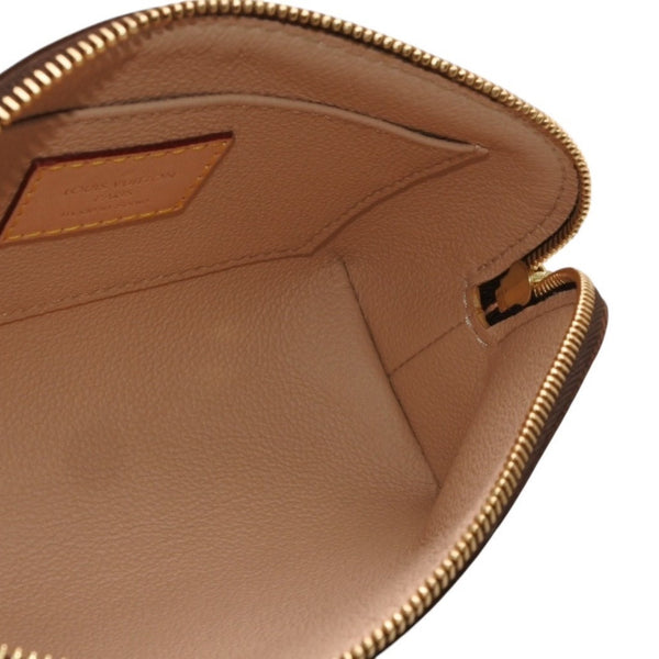 Like new LOUIS VUITTON Pochette Cosmetic PM Pouch M47515 Monogram Brown Gold hardware Used 4a000844