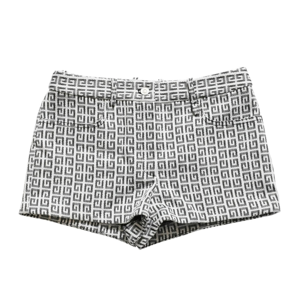 Like New Givenchy Shorts BW50QN13N0 Size 28 Jacquard White Gray Used 4a010246