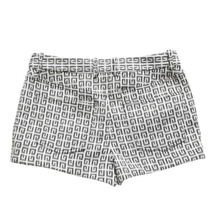 新品同様 Givenchy ジバンシー ショーツ ショートパンツ BW50QN13N0 サイズ28 ジャガード ホワイト グレー 中古 4a010246