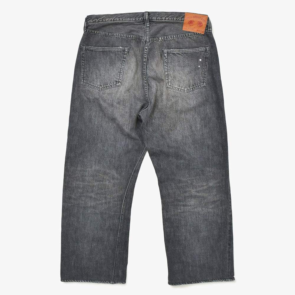 FULLCOUNT フルカウント デニムパンツ ワイド セルビッチデニム 0105BK コットン ブラック サイズ36 美品 中古 4a008751