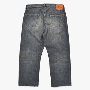 FULLCOUNT フルカウント デニムパンツ ワイド セルビッチデニム 0105BK コットン ブラック サイズ36 美品 中古 4a008751