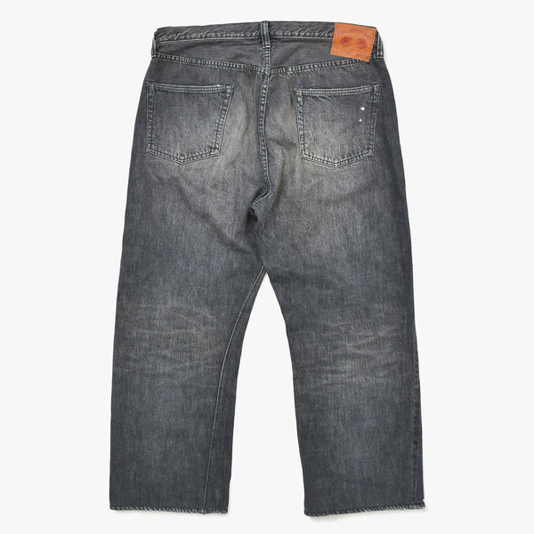 FULLCOUNT フルカウント デニムパンツ ワイド セルビッチデニム 0105BK コットン ブラック サイズ36 美品 中古 4a008751