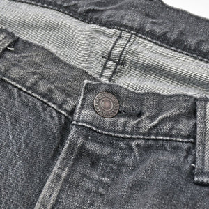 FULLCOUNT フルカウント デニムパンツ ワイド セルビッチデニム 0105BK コットン ブラック サイズ36 美品 中古 4a008751