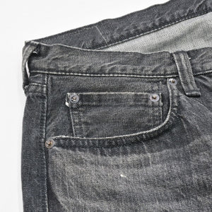 FULLCOUNT フルカウント デニムパンツ ワイド セルビッチデニム 0105BK コットン ブラック サイズ36 美品 中古 4a008751