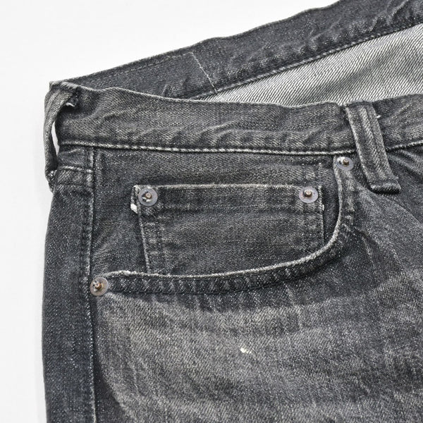 FULLCOUNT フルカウント デニムパンツ ワイド セルビッチデニム 0105BK コットン ブラック サイズ36 美品 中古 4a008751