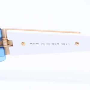 極美品 CAZAL カザール レジェンズ サングラス サイドシールド MOD941 メタル アセテート ホワイト ゴールド金具 サイズ62◻︎15 中古 4a008765