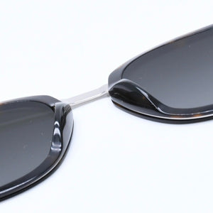 極美品 SAINT LAURENT サンローラン サングラス コンビネーション SL 375 SLIM ブラウン シルバー金具 中古 4a009204