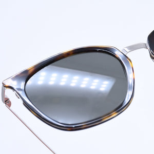極美品 SAINT LAURENT サンローラン サングラス コンビネーション SL 375 SLIM ブラウン シルバー金具 中古 4a009204