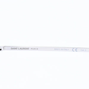 極美品 SAINT LAURENT サンローラン サングラス コンビネーション SL 375 SLIM ブラウン シルバー金具 中古 4a009204