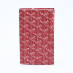極美品 GOYARD ゴヤール 手帳カバー パスポートケース 普段使い A6サイズ PVC レッド 中古 4a009213