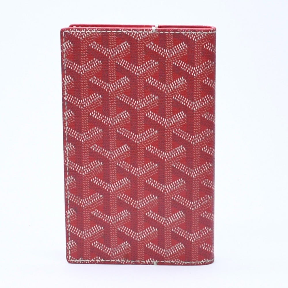 Very good condition GOYARD Notebook cover Passport case Daily use A6 size PVC Red Used 4a009213