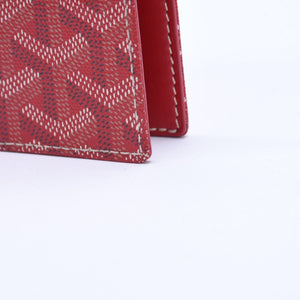 極美品 GOYARD ゴヤール 手帳カバー パスポートケース 普段使い A6サイズ PVC レッド 中古 4a009213