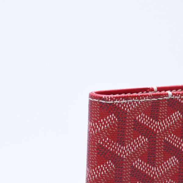 極美品 GOYARD ゴヤール 手帳カバー パスポートケース 普段使い A6サイズ PVC レッド 中古 4a009213