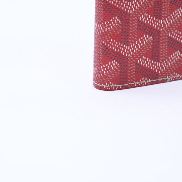 極美品 GOYARD ゴヤール 手帳カバー パスポートケース 普段使い A6サイズ PVC レッド 中古 4a009213