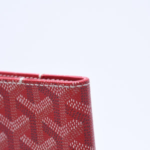 極美品 GOYARD ゴヤール 手帳カバー パスポートケース 普段使い A6サイズ PVC レッド 中古 4a009213