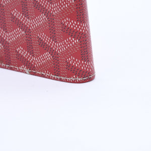 極美品 GOYARD ゴヤール 手帳カバー パスポートケース 普段使い A6サイズ PVC レッド 中古 4a009213