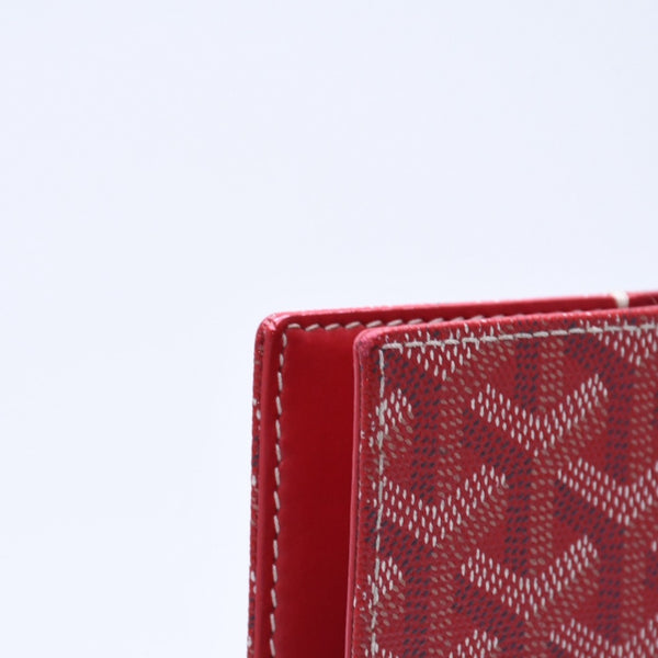 極美品 GOYARD ゴヤール 手帳カバー パスポートケース 普段使い A6サイズ PVC レッド 中古 4a009213