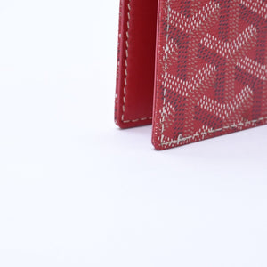 極美品 GOYARD ゴヤール 手帳カバー パスポートケース 普段使い A6サイズ PVC レッド 中古 4a009213