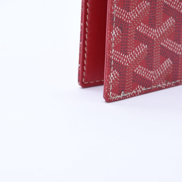 極美品 GOYARD ゴヤール 手帳カバー パスポートケース 普段使い A6サイズ PVC レッド 中古 4a009213