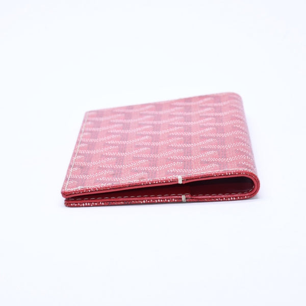 極美品 GOYARD ゴヤール 手帳カバー パスポートケース 普段使い A6サイズ PVC レッド 中古 4a009213