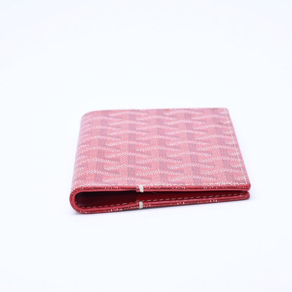 極美品 GOYARD ゴヤール 手帳カバー パスポートケース 普段使い A6サイズ PVC レッド 中古 4a009213